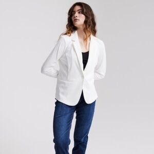 ICHI - IHKATE BLAZER White Single-Button Blazer